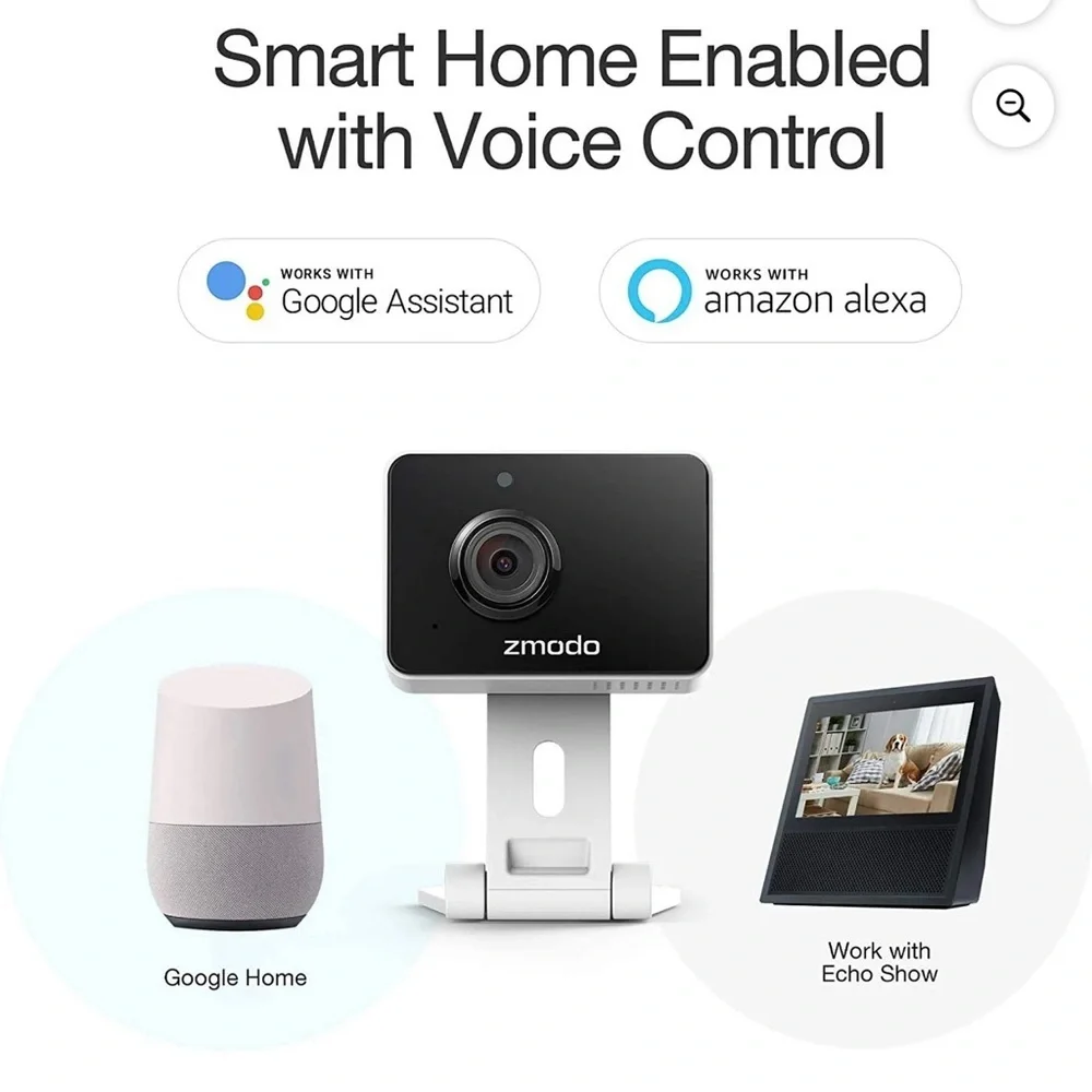 Zmodo. Two Indoor Webcams in Black & White - High-Definition Monitoring